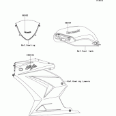 Схема вузла: Decals(white)(kbf)(green)(kcf) для Kawasaki EX250 Ninja 250R