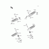 Схема узла: Подножки для Kawasaki ZX600 Ninja ZX-6