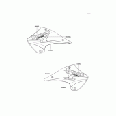 Схема узла: Наклейки для Kawasaki KX250/ KX252 KX250