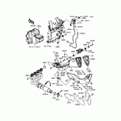 Схема вузла: Вихлопна система для Kawasaki ZR800 Z800 ABS