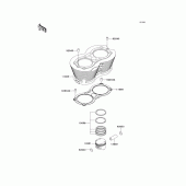 Схема вузла: Циліндр & Поршень для Kawasaki EJ650 W650
