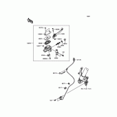 Схема вузла: Передній гальмівний циліндр Kawasaki ZR800 Z800 ABS