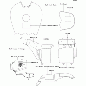Схема вузла: Інформаційні наклейки для Kawasaki EJ650 W650
