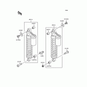 Схема вузла: Підвіска/задній амортизатор для Kawasaki ZR400 Zephyr X