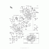 Схема узла: Картер двигателя для Kawasaki KL650 KLR650