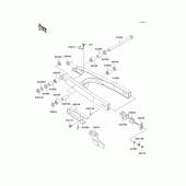 Схема узла: Задний рычаг (Маятник) для Kawasaki KL650 KLR650