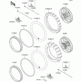 Схема узла: Шины для Kawasaki KX250/ KX252 KX250
