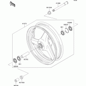 Схема узла: Ступица переднего колеса для Kawasaki ZX1200 Ninja ZX-12R