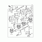 Схема вузла: Карбюратор для Kawasaki ZR400 ZRX