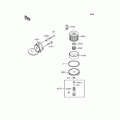 Схема вузла: Масляний насос & Масляний фільтр Kawasaki ZR400 Zephyr X
