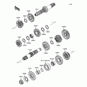 Схема узла: Трансмиссия для Kawasaki KX450 KX450F
