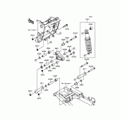 Схема узла: Подвеска/задний амортизатор для Kawasaki ER300 Z300 ABS