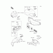 Схема узла: Информационные наклейки для Kawasaki ZG1000 Concours