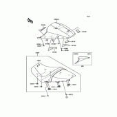 Схема узла: Сиденье для Kawasaki ZX1400 Ninja ZX-14R ABS
