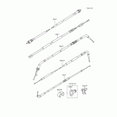 Схема вузла: Троси для Kawasaki ZX600 GPX600R