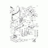 Схема вузла: Радіатор (1/2) для Kawasaki ZX600 Ninja ZX-6R