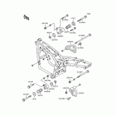 Схема вузла: Кріплення двигуна для Kawasaki ZR400 Zephyr X