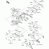 Схема узла: Задние боковые обтекатели & Защита цепи для Kawasaki VN1700 VN1700 Classic ABS