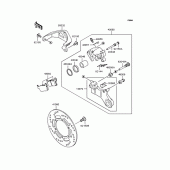 Схема вузла: Заднє гальмо для Kawasaki KLX250 D-Tracker