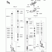 Схема вузла: Вилка передньої осі для Kawasaki ZX636 Ninja ZX-6R ABS