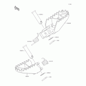 Схема вузла: Підніжки для Kawasaki KX85 KX85-II
