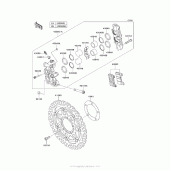 Схема узла: Передний тормоз для Kawasaki ZX1000 Ninja 1000