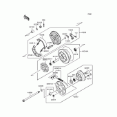Схема вузла: Заднє колесо & Привідний ланцюг для Kawasaki BN125 Eliminator