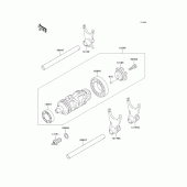 Схема вузла: Gear change drum/shift fork(s) для Kawasaki ZX600 Ninja ZX-6R