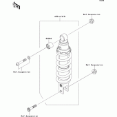 Схема вузла: Задній амортизатор для Kawasaki ZR750 Z750