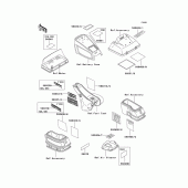 Схема вузла: Інформаційні наклейки для Kawasaki ZG1200 Voyager XII