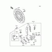 Схема вузла: Переднє гальмо (ZR250-B6/B7) для Kawasaki ZR250 Balius-II