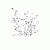 Схема вузла: Кріплення двигуна для Kawasaki BJ250 Estrella
