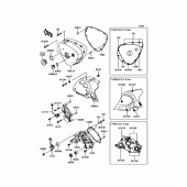 Схема вузла: Left Engine Cover(s) для Kawasaki EJ800 W800