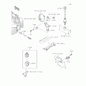 Схема вузла: Система впуску для Kawasaki BJ250