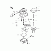 Схема вузла: Комплектуючі карбюратора для Kawasaki ZR400 Zephyr X