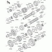 Схема вузла: Трансмісія для Kawasaki ZR1000 Z1000