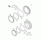 Схема вузла: Колеса (Шини) для Kawasaki BN125 Eliminator