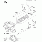 Схема вузла: Gear change drum/shift fork(s) для Kawasaki ZR1000 Z1000