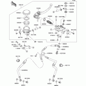 Схема узла: Передний тормозной цилиндр для Kawasaki ZX1000 Z1000SX