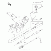 Схема вузла: Троси для Kawasaki KLX140 KLX140G