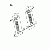Схема узла: Подвеска/амортизатор для Kawasaki EN400 Vulcan 400