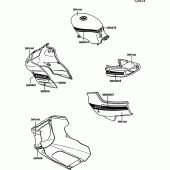 Схема вузла: Decal(white)(ex500-b1) для Kawasaki EX500 GPZ500S