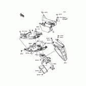 Схема вузла: Заднє крило для Kawasaki EX400 Ninja 400R ABS