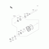 Схема вузла: Ступиця переднього колеса для Kawasaki KX250/ KX252 KX250