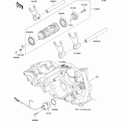 Схема вузла: Gear change drum/shift fork(s) для Kawasaki ZX1000 Ninja ZX-10R