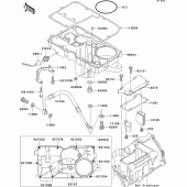 Схема узла: Масляный поддон для Kawasaki ZR1200 ZRX1200