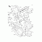 Схема узла: Engine cover(s)(1/2) для Kawasaki KX125