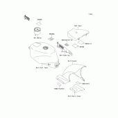 Схема вузла: Інформаційні наклейки для Kawasaki ZX750 Ninja ZX-7