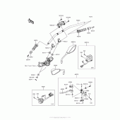 Схема вузла: Кермо & Пульт управління кермовим для Kawasaki ZR900 Z900