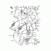 Схема узла: Радиатор для Kawasaki ZX400 ZZR400